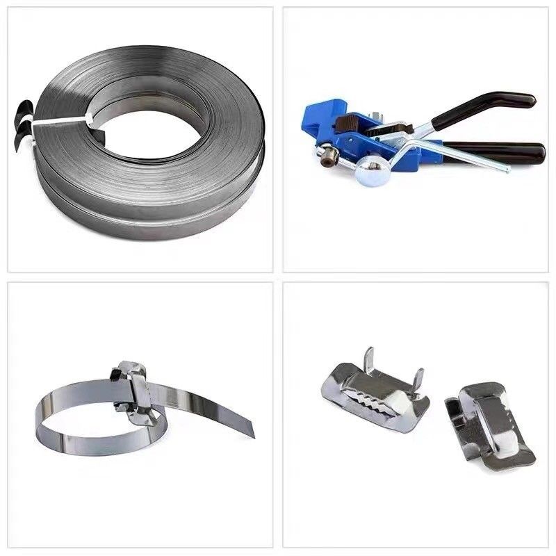 SS 316 SS 304 SS201 Stainless Steel Banding Strap Strip For Pole Clamp